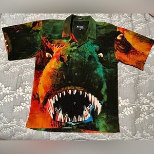 K.A.D. Dinosaur Graphic Shirt Vintage 1990’s  Rare Find.